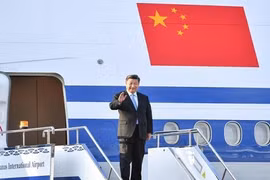 Hình ảnh đầu tiên Chủ tịch Trung Quốc Tập Cận Bình đến Triều Tiên