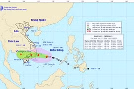 Bão số 14 giật cấp 11 sẽ đổ bộ Phú Yên - Khánh Hòa sáng 19/11