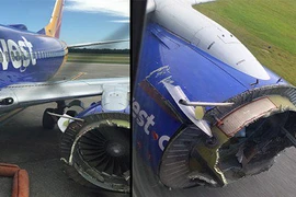 Máy bay chở gần 100 người rơi động cơ giữa không trung