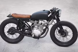 “Xế nổ” giá rẻ SYM Wolf độ brat cafe cực chất tại Hà Nội