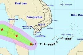 Bão Pabuk tăng tốc khi cách đất liền mũi Cà Mau 250 km