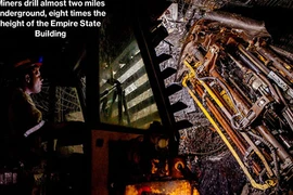 Kỳ thú cảnh săn vàng trong mỏ khổng lồ dưới đất tối tăm