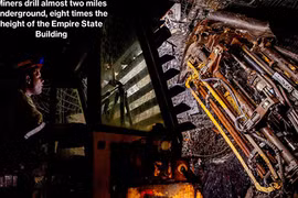 Kỳ thú cảnh săn vàng trong mỏ khổng lồ dưới đất tối tăm