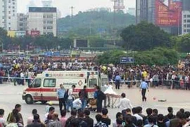 Hiện trường tấn công khủng bố bằng dao ở Quảng Châu, TQ