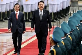 Chủ tịch nước Võ Văn Thưởng chủ trì lễ đón Tổng thống Hàn Quốc Yoon Suk Yeol