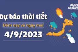 Dự báo thời tiết ngày 4/9: Nhiều nơi có mưa rào và dông