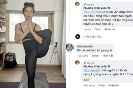 Tập yoga động tác khó lúc bầu bí, Phương Trinh Jolie khiến fan lo lắng