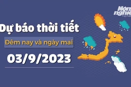 Dự báo thời tiết ngày 3/9: Cảnh báo mưa dông trên biển Đông