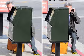 Cười té ghế với phản ứng của sao khi bị chụp lén