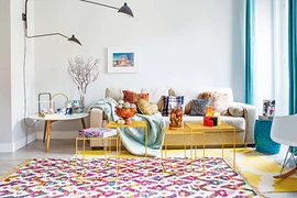 Mê mẩn căn hộ 40m2 đẹp tinh tế với màu xanh ngọc lam