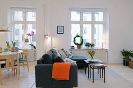 Căn hộ 40m2 bố trí nội thất hiện đại và vô cùng khéo léo