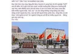 Đại tá công an viết thư gửi nữ sinh 30,5 điểm trượt đại học