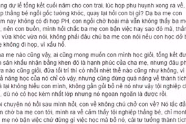 Xấu hổ vì con học kém, cha mẹ không đến trường họp phụ huynh