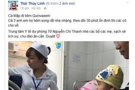 Ca sĩ Thái Thùy Linh: 'Vì sao tôi đưa con đi tiêm Quinvaxem'