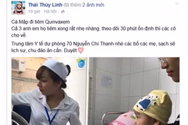 Ca sĩ Thái Thùy Linh: 'Vì sao tôi đưa con đi tiêm Quinvaxem'