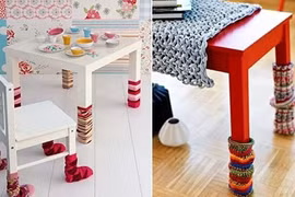 Không gian nhà thêm xinh nhờ ý tưởng bọc chân bàn ghế