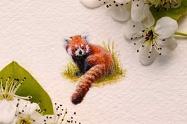 Độc đáo tranh màu nước tí hon của 9X nổi tiếng