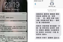 Tin nhắn quảng cáo Viettel bất ngờ xuất hiện chữ “tượng hình“