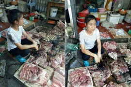 Tranh cãi vụ người bán phá giá thịt lợn bị ném chất bẩn ở Hải Phòng
