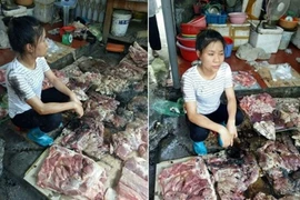 Người bán phá giá thịt lợn bị ném chất bẩn ở Hải Phòng: Cấm bán?