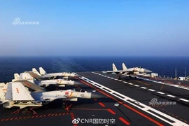 Tàu sân bay Liêu Ninh bất ngờ tập trận gần Đài Loan