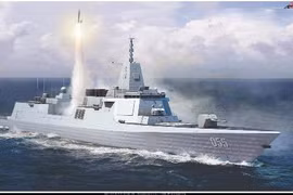  Nóng: Trung Quốc vừa hạ thủy siêu hạm 10.000 tấn Type 055
