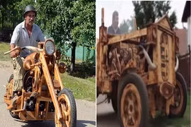 Nông dân chế tạo siêu xe sành điệu làm bằng gỗ