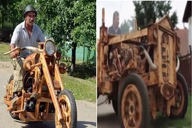 Nông dân chế tạo siêu xe sành điệu làm bằng gỗ