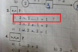 Đề Toán lớp 1 “củ chuối” đánh đố học sinh