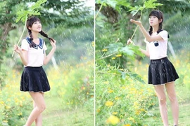 Vẻ đẹp tinh khôi của hot teen phố núi giống hệt Khả Ngân