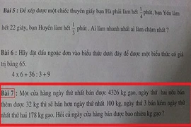Dân mạng bó tay với đề Toán “tào lao”