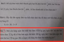 Dân mạng bó tay với đề Toán “tào lao”