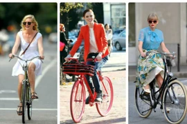 Ấn tượng với thời trang xe đạp dạo phố của sao Hollywood