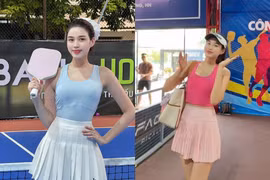 Hoa hậu Đỗ Hà khoe đôi chân dài miên man trên sân pickleball