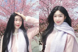Con gái Quyền Linh khoe nhan sắc gây thương nhớ trong vườn hoa đào