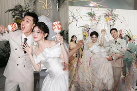 TikToker Ly Phạm rạng rỡ trong lễ cưới cùng chồng phi công