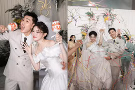 TikToker Ly Phạm rạng rỡ trong lễ cưới cùng chồng phi công