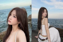 Tiktoker triệu fan Diệu Linh khoe nhan sắc nữ thần bên biển
