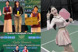 Đam mê bộ môn pickleball, em gái Văn Toàn “ẵm” luôn giải xịn