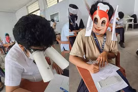Cười nghiêng ngả trước loạt mũ chống gian lận “tự chế” của sinh viên