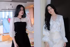 Vợ Thành Chung nhan sắc ngọt ngào tiểu thư, mặt mộc vẫn cuốn hút