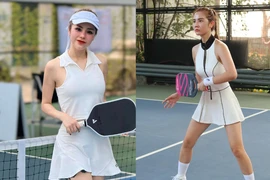 Hai bà mẹ một con mê pickleball, cứ ra sân là hút ánh nhìn
