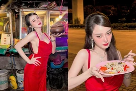 Danh tính hot girl diện mốt không nội y bên xe đồ ăn đêm