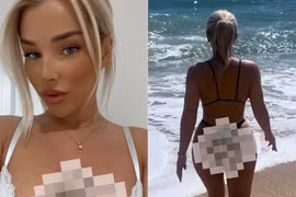 Nữ cầu thủ mặc như không thả dáng nóng bỏng bên bờ biển