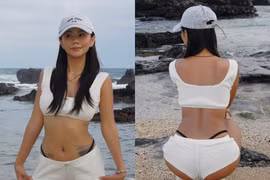 Tiktoker “Bé Mèo Nhỏ Mít Ướt” diện thiết kế quần bằng gang tay