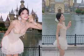 “Hot girl trường chuyên” hóa công chúa trước tòa lâu đài Disney