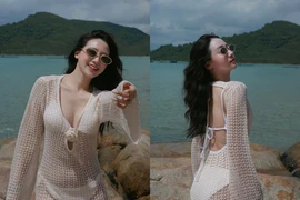 “Phú bà Hà thành” diện váy lưới đánh cá, khoe body nuột