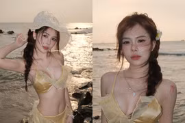 TikToker Ngân Hà diện bikini thả dáng “sửa soạn tâm hồn đẹp” chào hè