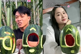 Sang chấn tâm lý với những tác phẩm điêu khắc trái cây đón Tết