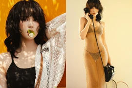 Ngọc Trinh diện váy “lưới đánh cá”, khoe giao diện chào hè